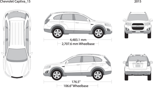 2015 Chevy Captiva V15 Vehicle Wrap Template