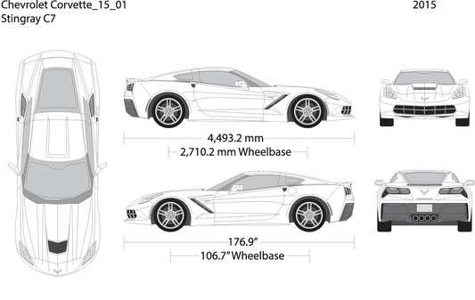 2015 Chevy Corvette V01 Vehicle Wrap Template