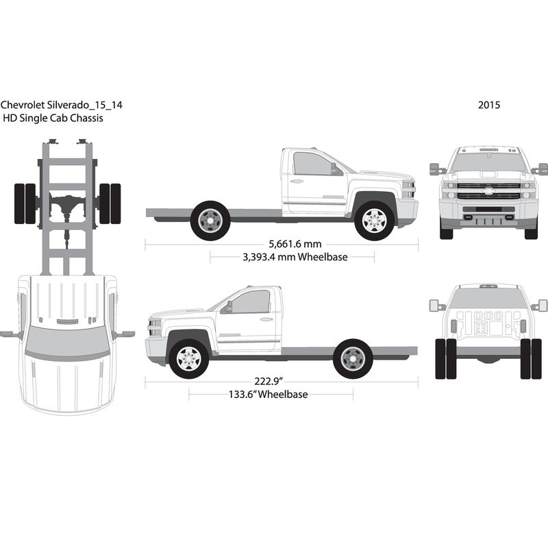 2015 Chevy Silverado 2500 3500 Hd V14 Vehicle Wrap Template