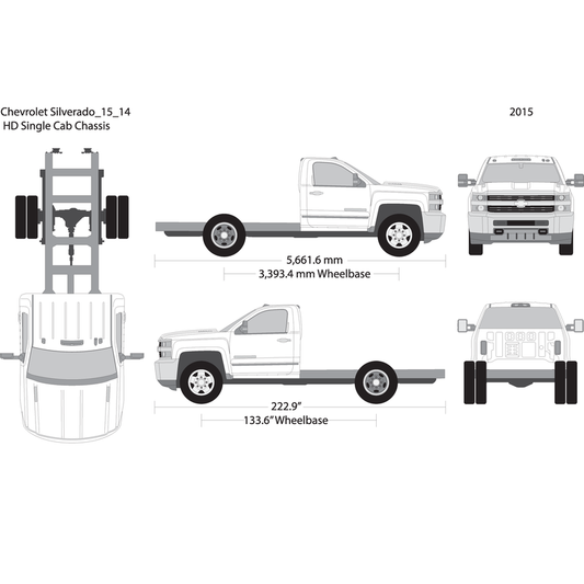 2015 Chevy Silverado 2500 3500 Hd V14 Vehicle Wrap Template