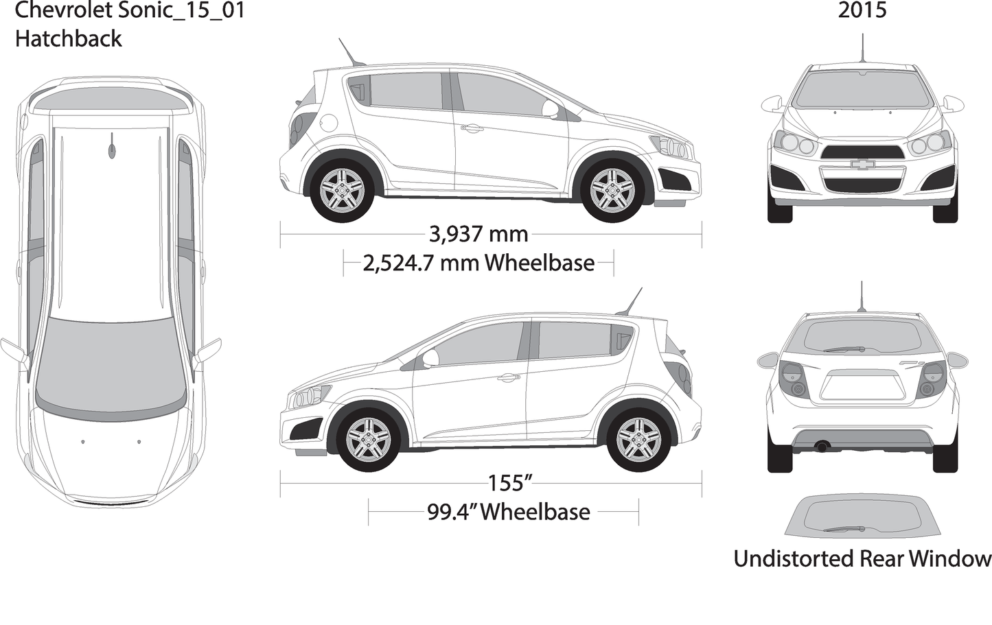 2015 Chevy Sonic V01 Vehicle Wrap Template