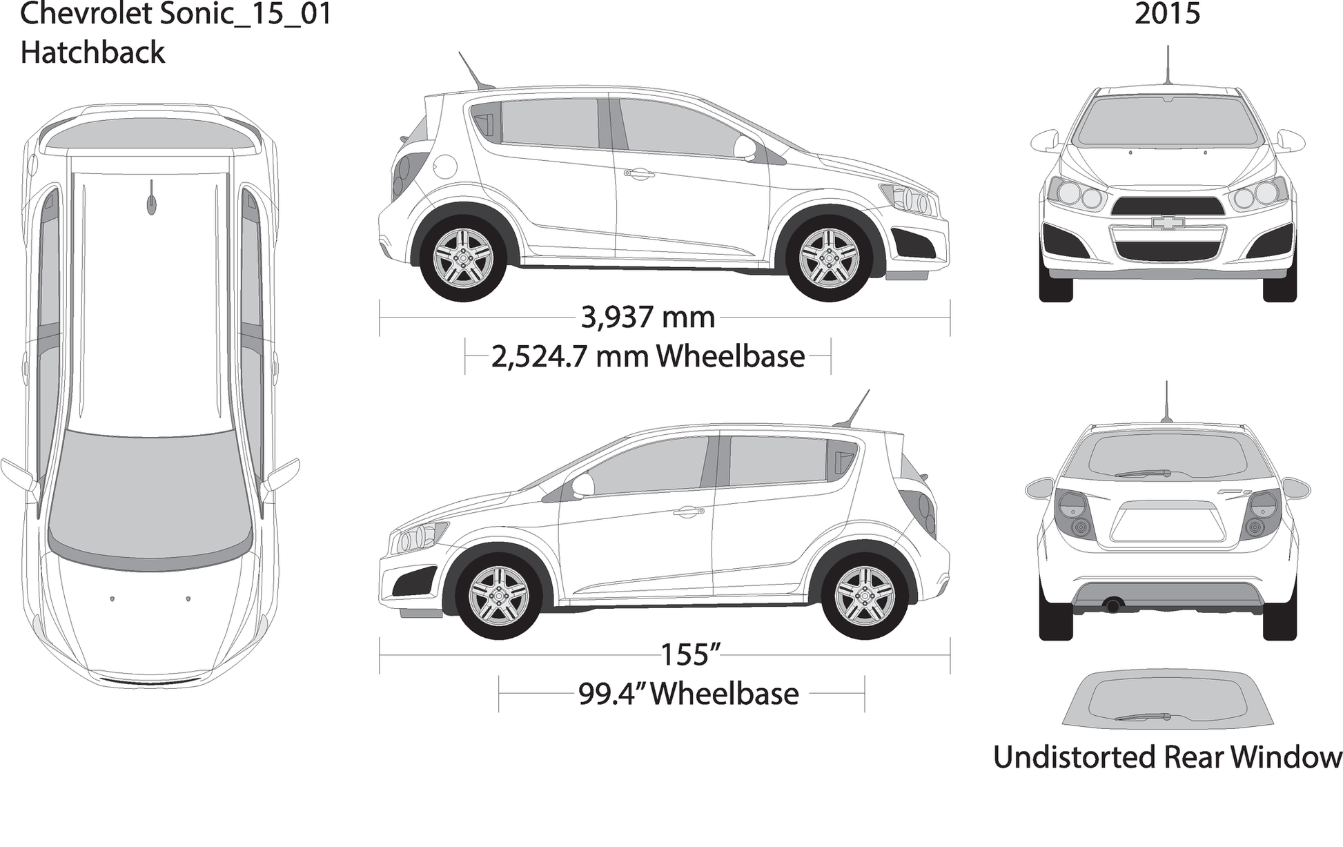 2015 Chevy Sonic V01 Vehicle Wrap Template