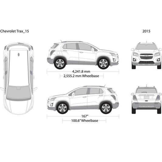 2015 Chevy Trax V15 Vehicle Wrap Template
