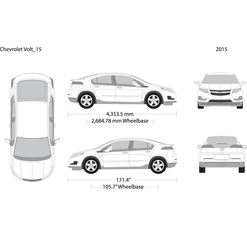 2015 Chevy Volt V15 Vehicle Wrap Template