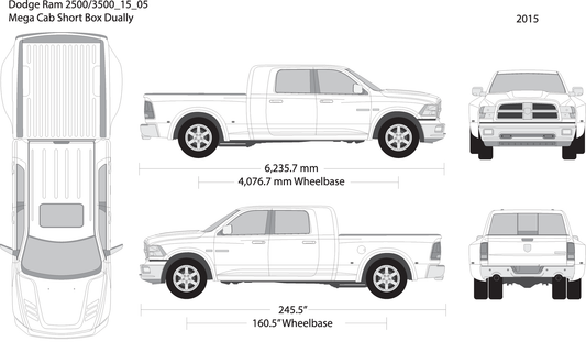 2015 Dodge Ram 2500 3500 V05 Vehicle Wrap Template