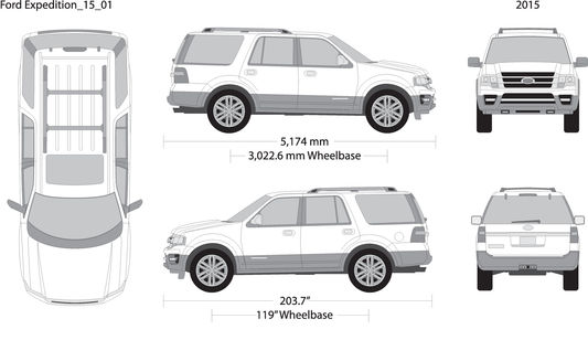 2015 Ford Expedition V01 Vehicle Wrap Template