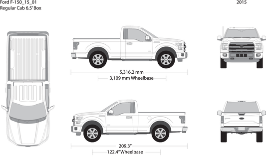 2015 Ford F 150 V01 Vehicle Wrap Template