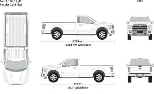 2015 Ford F 150 V02 Vehicle Wrap Template