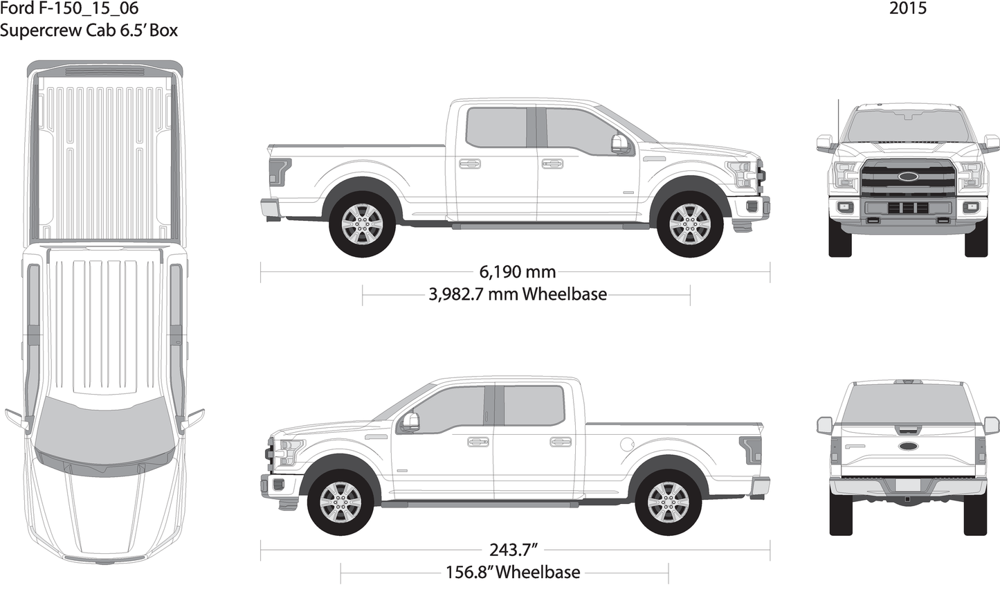2015 Ford F 150 V06 Vehicle Wrap Template