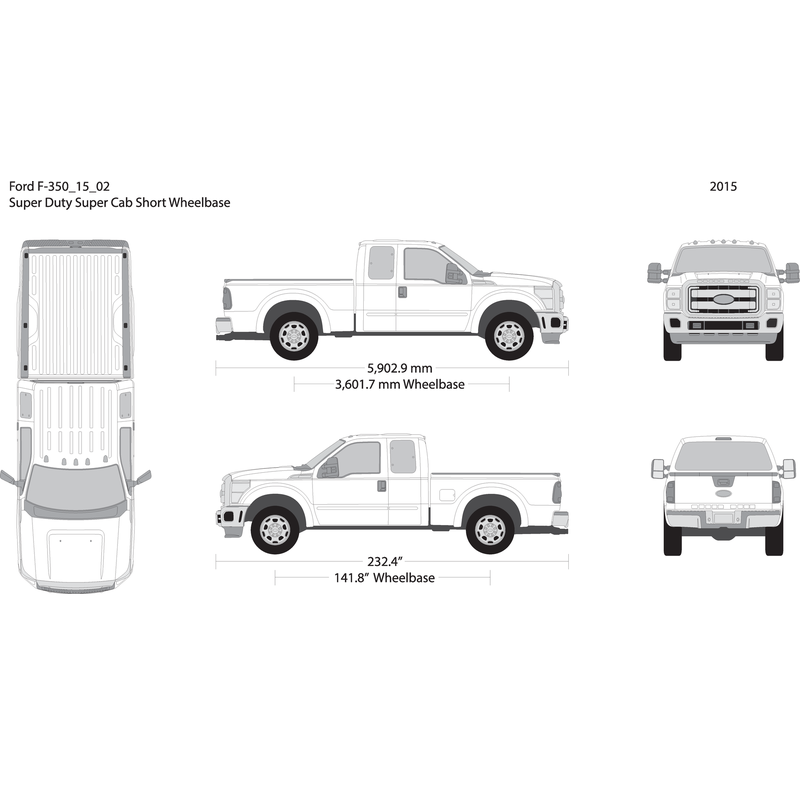 2015 Ford F 350 V02 Vehicle Wrap Template