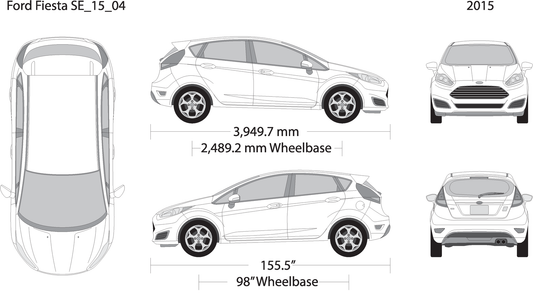 2015 Ford Fiesta V04 Vehicle Wrap Template