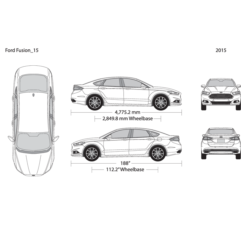 2015 Ford Fusion V15 Vehicle Wrap Template