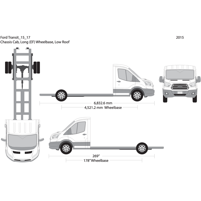 2015 Ford Transit Chassis V17 Vehicle Wrap Template