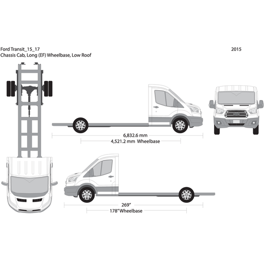 2015 Ford Transit Chassis V17 Vehicle Wrap Template