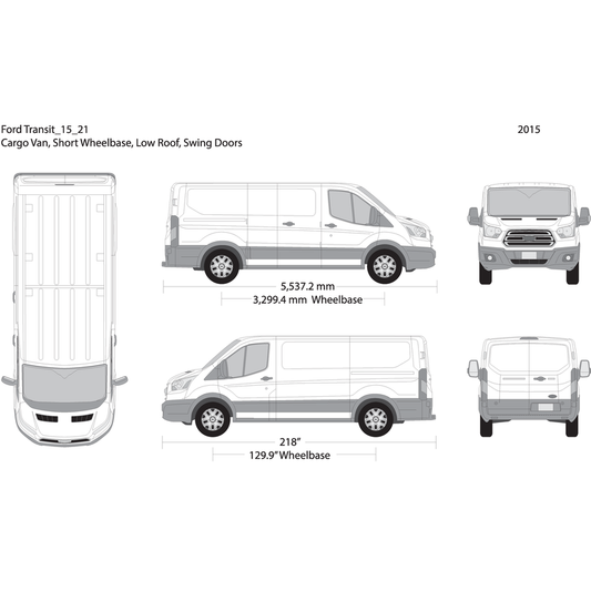 2015 Ford Transit Swing Door V21 Vehicle Wrap Template