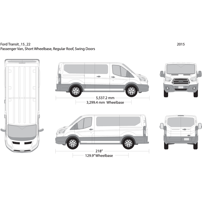 2015 Ford Transit Swing Door V22 Vehicle Wrap Template