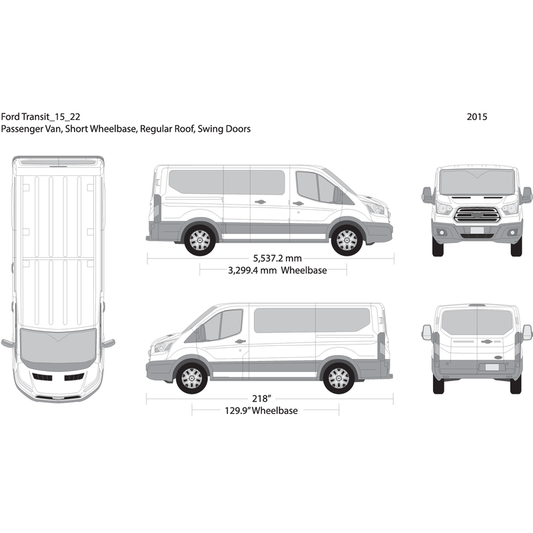 2015 Ford Transit Swing Door V22 Vehicle Wrap Template