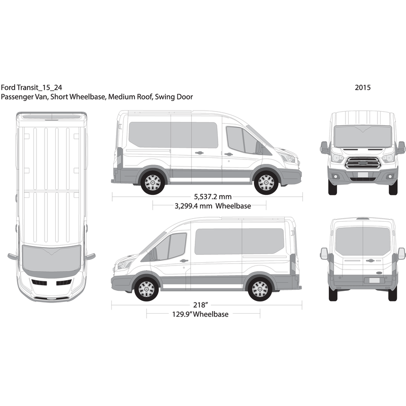 2015 Ford Transit Swing Door V24 Vehicle Wrap Template