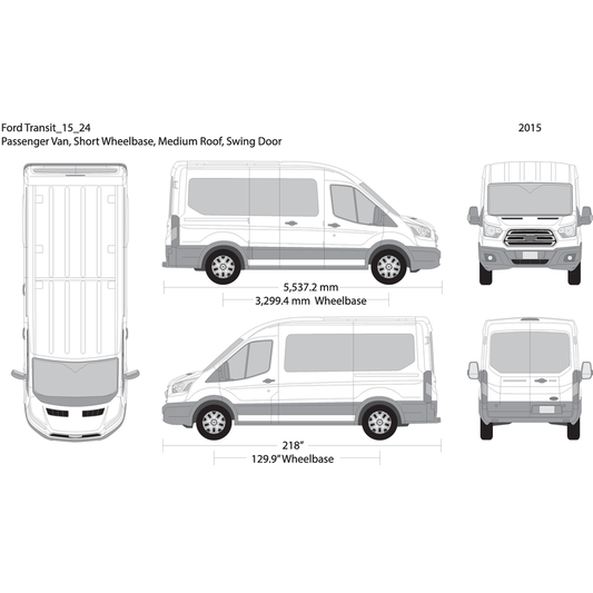 2015 Ford Transit Swing Door V24 Vehicle Wrap Template