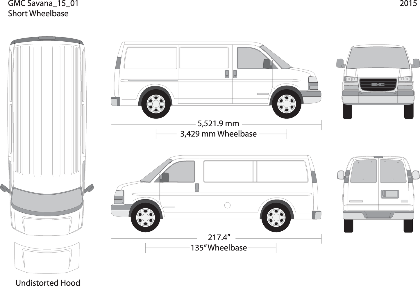 2015 Gmc Savana V01 Vehicle Wrap Template