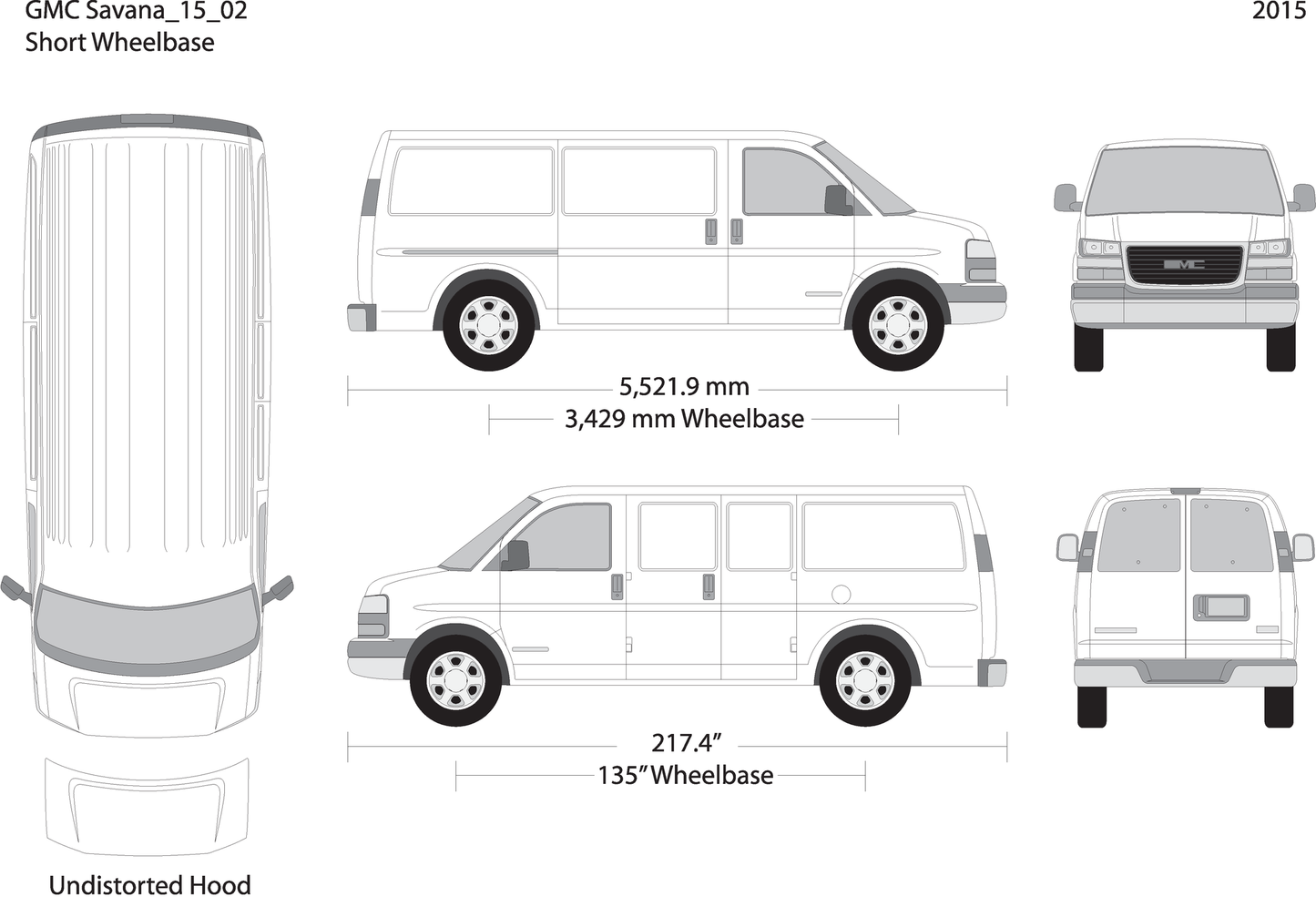 2015 Gmc Savana V02 Vehicle Wrap Template