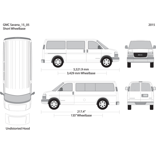2015 Gmc Savana V05 Vehicle Wrap Template