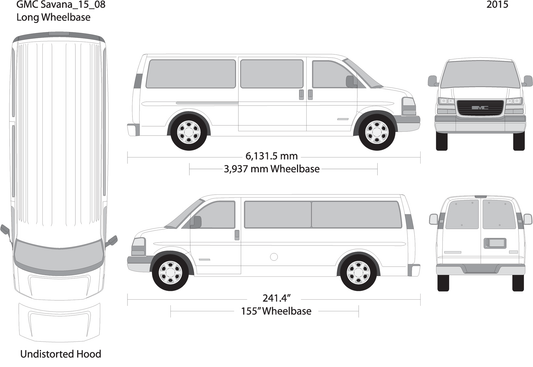 2015 Gmc Savana V08 Vehicle Wrap Template