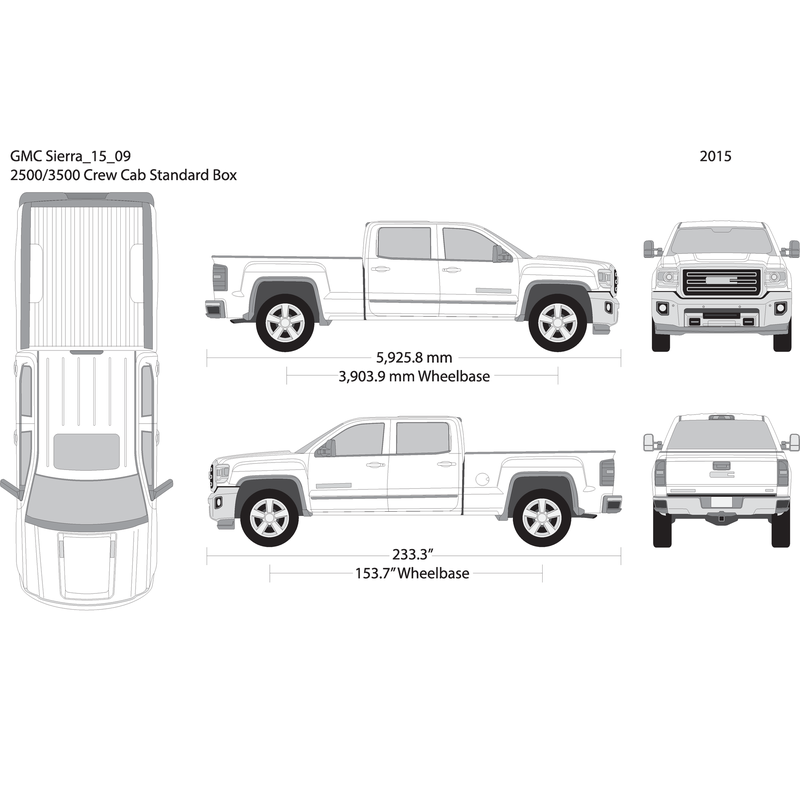 2015 Gmc Sierra 2500 3500 Hd V09 Vehicle Wrap Template