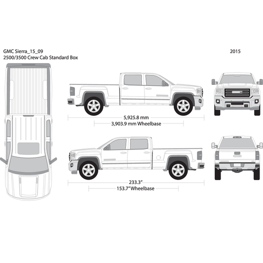 2015 Gmc Sierra 2500 3500 Hd V09 Vehicle Wrap Template