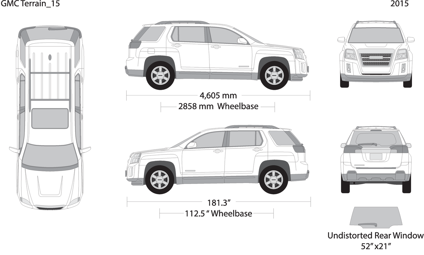 2015 Gmc Terrain V15 Vehicle Wrap Template