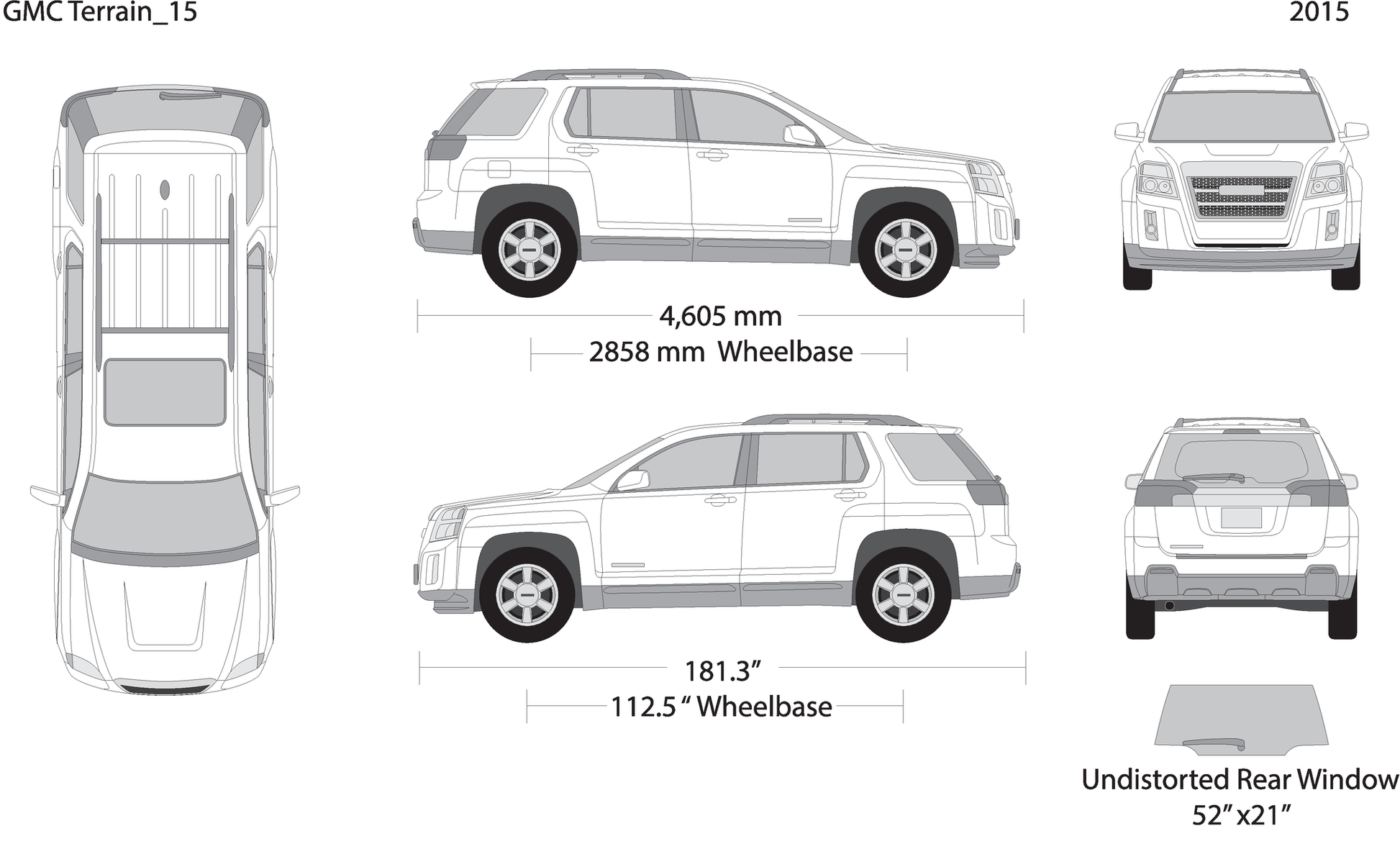 2015 Gmc Terrain V15 Vehicle Wrap Template