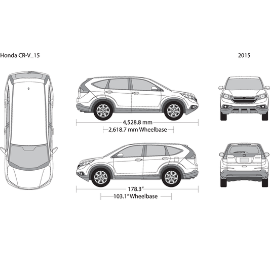 2015 Honda Cr V V15 Vehicle Wrap Template
