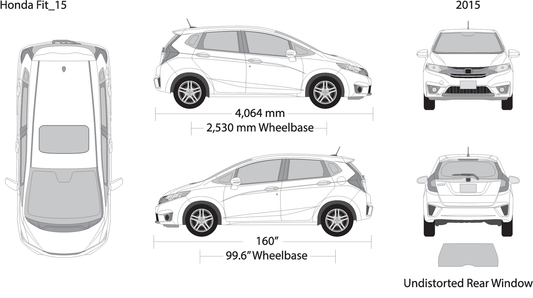 2015 Honda Fit V15 Vehicle Wrap Template