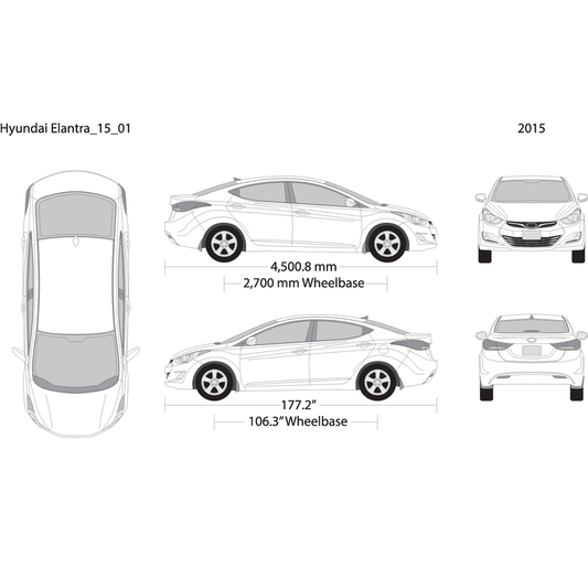 2015 Hyundai Elantra V01 Vehicle Wrap Template