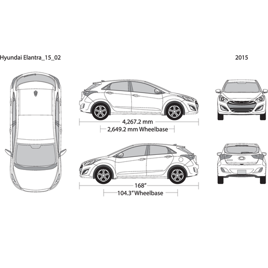 2015 Hyundai Elantra V02 Vehicle Wrap Template