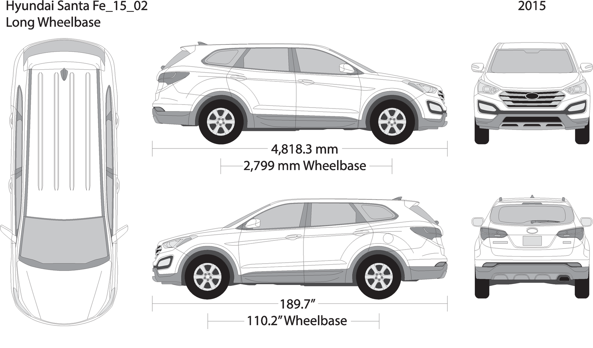 2015 Hyundai Santa Fe V02 Vehicle Wrap Template