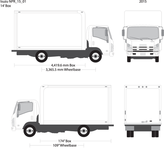 2015 Isuzu Npr V01 Vehicle Wrap Template