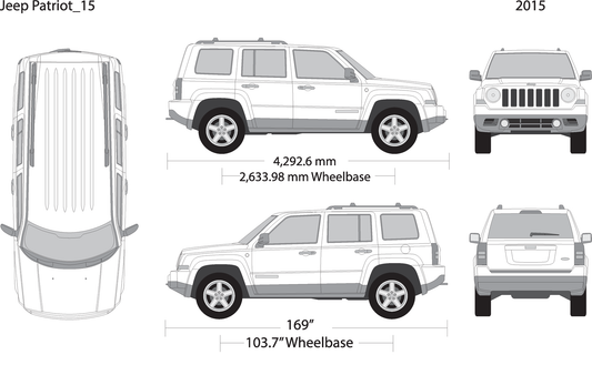 2015 Jeep Patriot V15 Vehicle Wrap Template