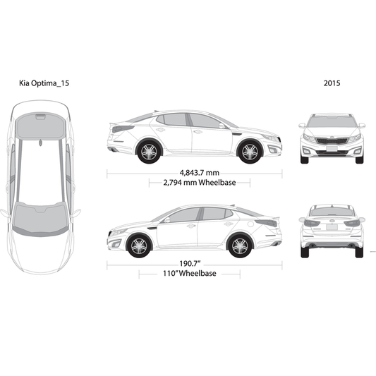 2015 Kia Optima V15 Vehicle Wrap Template
