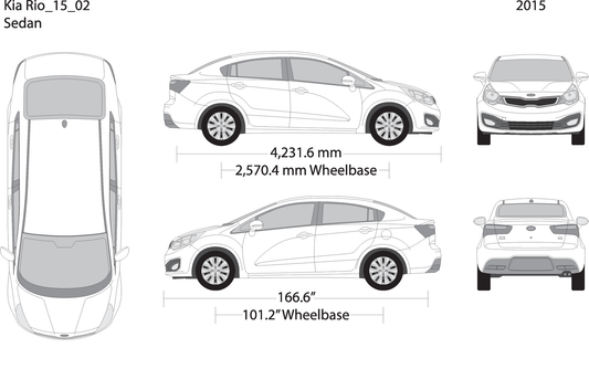 2015 Kia Rio V02 Vehicle Wrap Template
