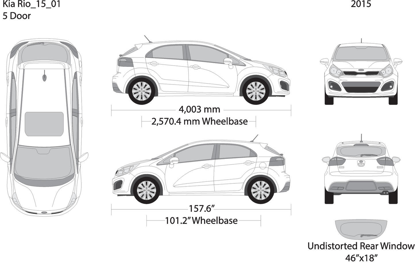 2015 Kia Rio5 V01 Vehicle Wrap Template