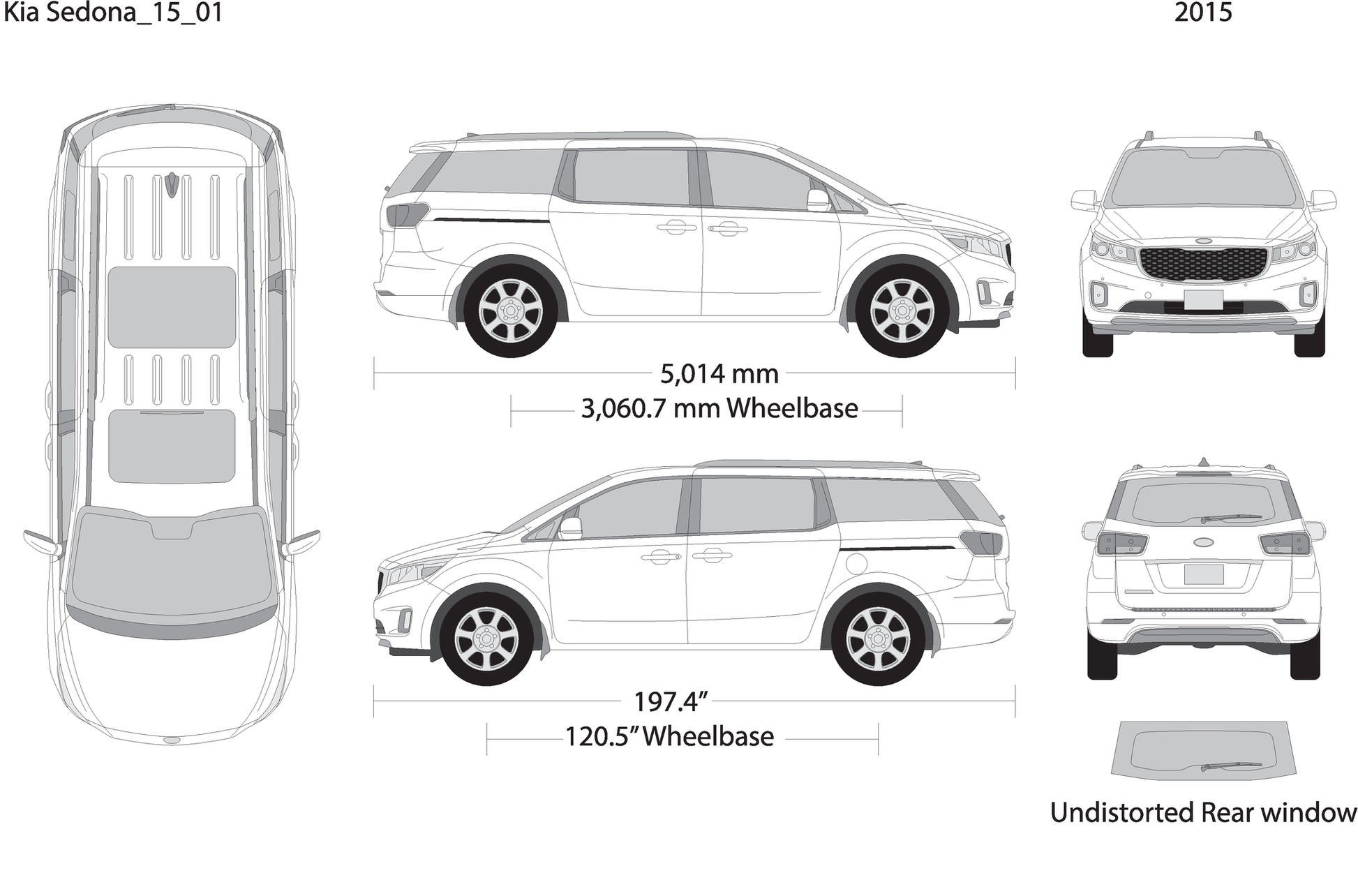 2015 Kia Sedona V01 Vehicle Wrap Template