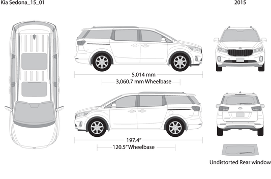 2015 Kia Sedona V01 Vehicle Wrap Template