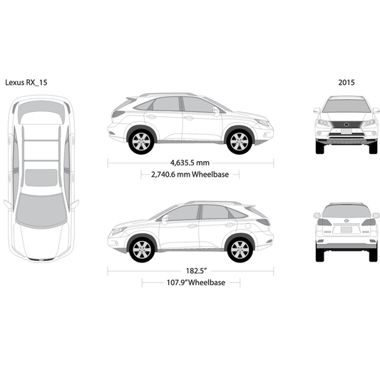 2015 Lexus Rx V15 Vehicle Wrap Template