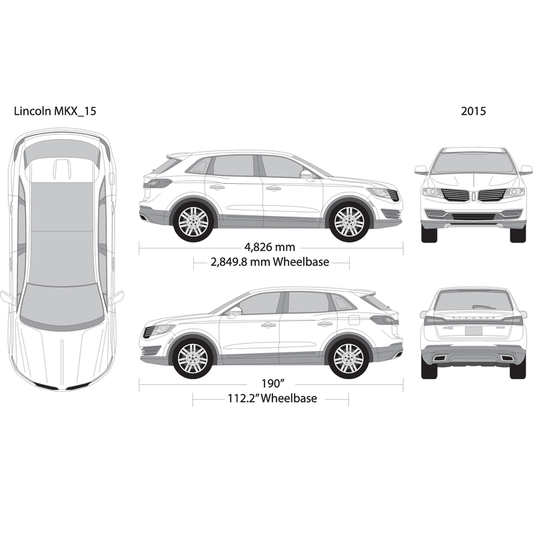 2015 Lincoln Mkx V15 Vehicle Wrap Template