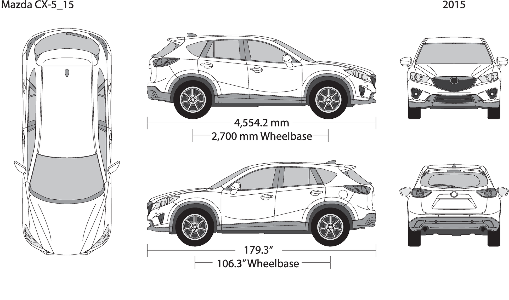 2015 Mazda Cx 5 V15 Vehicle Wrap Template