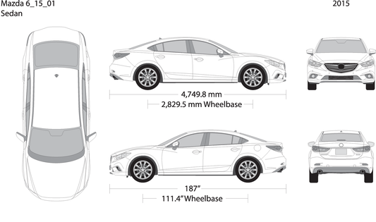2015 Mazda Mazda 6 V01 Vehicle Wrap Template