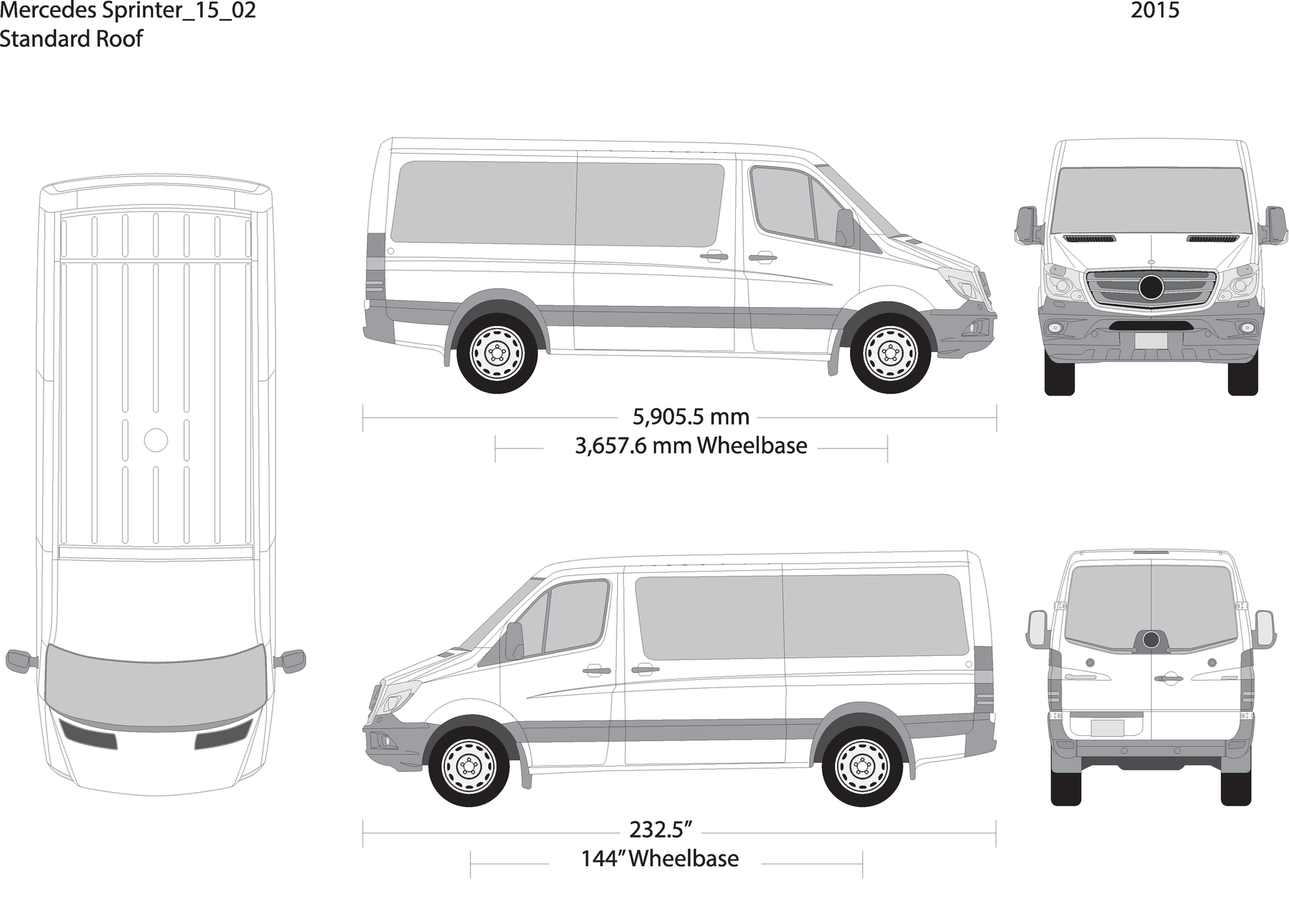 2015 Mercedes Sprinter V02 Vehicle Wrap Template