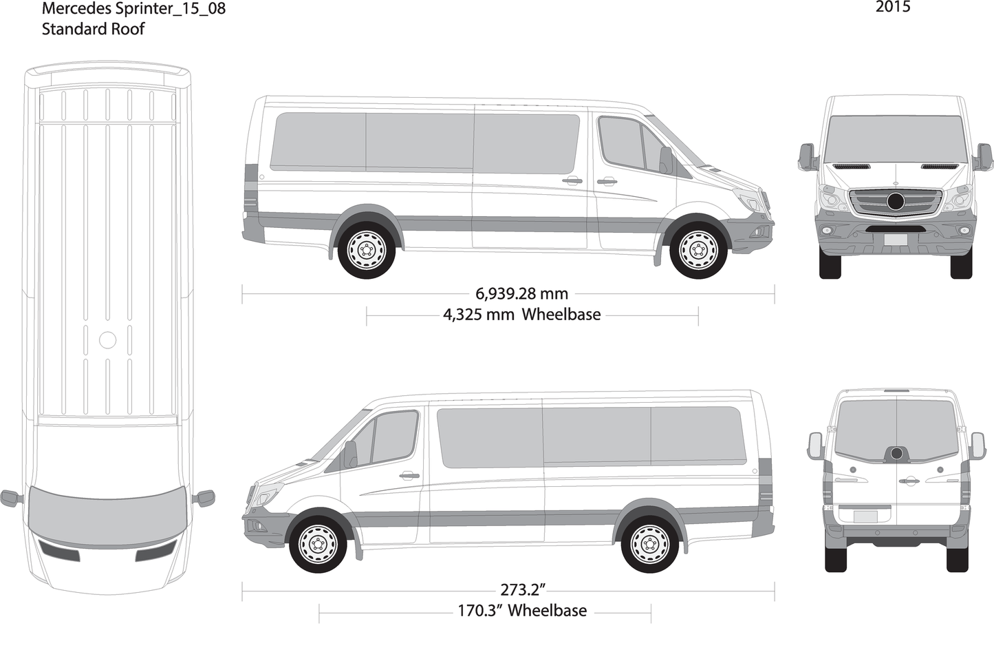 2015 Mercedes Sprinter V08 Vehicle Wrap Template