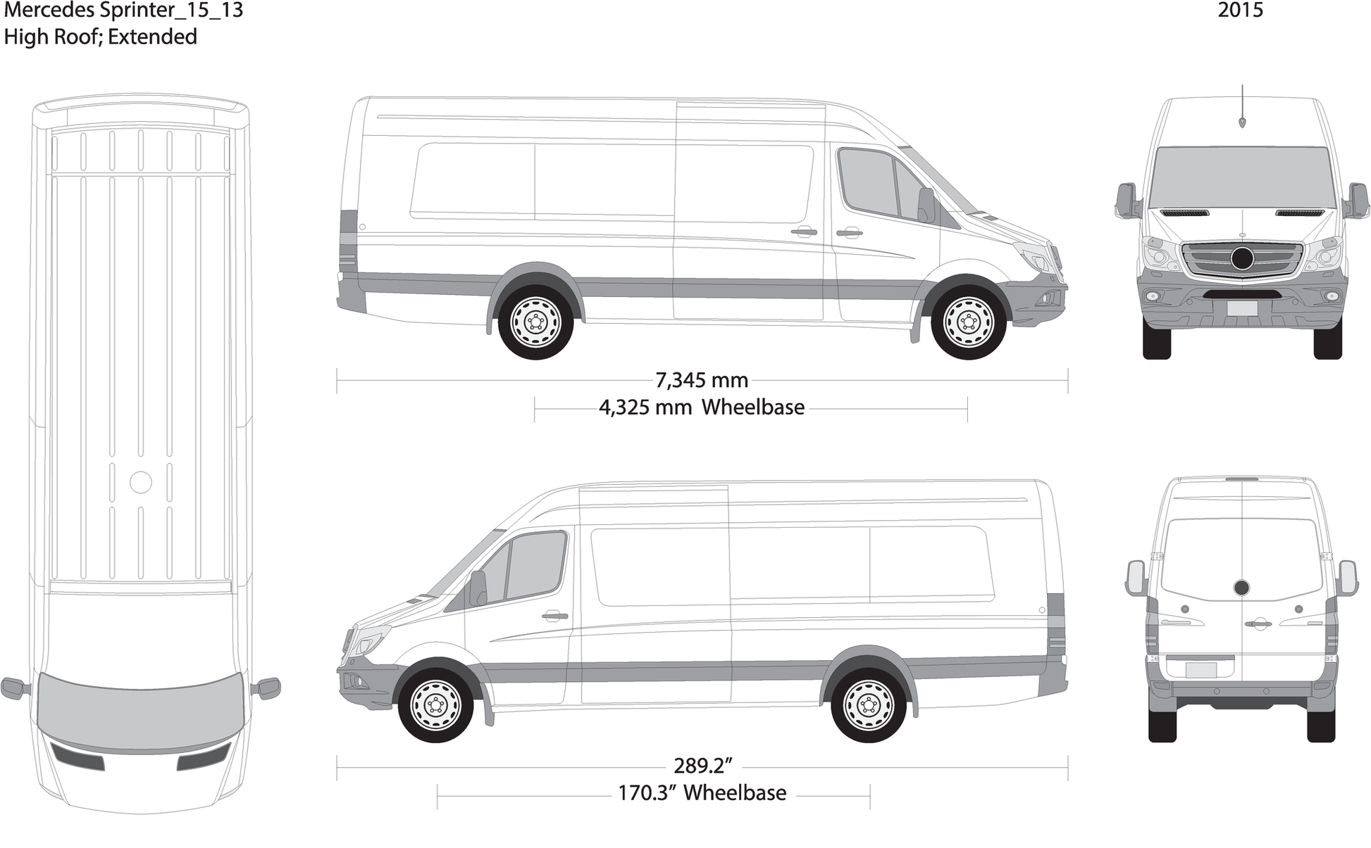 2015 Mercedes Sprinter V13 Vehicle Wrap Template